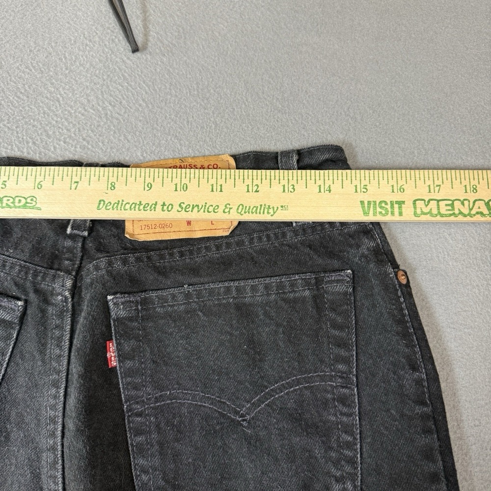 Levis Made in the USA Womans Jeans 13M Black Cotton Staight 17512-0260 - Picture 7 of 10